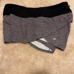 Lululemon speed shorts; size 4; grey